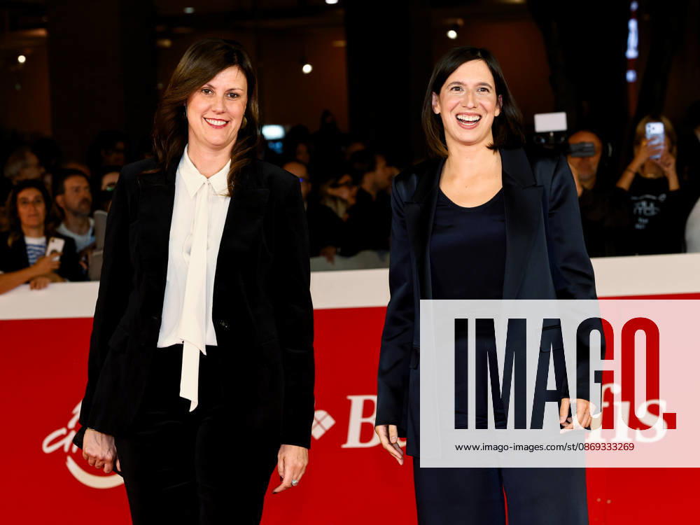 IPA89642794 - Rome, 2026 Film Festival Evening 1 Red Carpet at the Opening Ceremony. Pictured: Paola Belloni, Elly Schlein