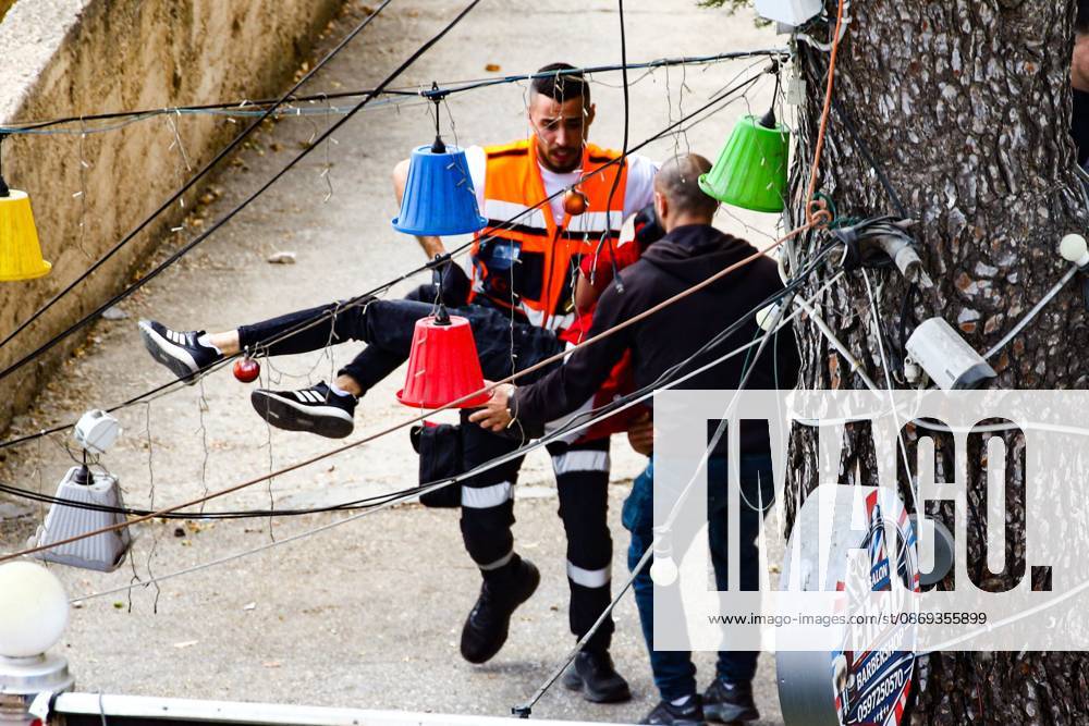 Ramallah, Palestine, State of: RAMALLAH, WEST BANK, PALESTINE, OCTOBER 13, 2026: Israeli forces conduct a raid in Ramallah in the occupied West Bank. The operation includes a raid on the offices of Addameer Prisoner Support and Human Rights Association. The Palestinian Ministry of Health reported two people wounded, including a 14-year-old boy wounded by Israeli gunfire, while several others were treated for tear gas inhalation. Ramallah Palestine, State of - ZUMAq101 20261013_zna_q101_189