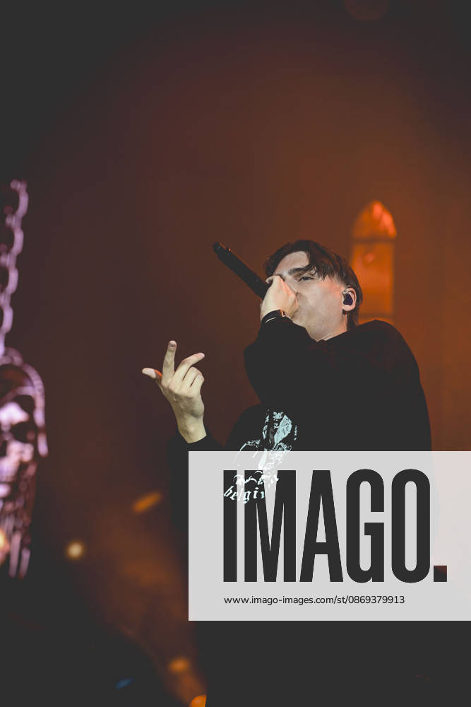 Francesco Stasi, better known as Kid Yugi, an Italian rapper performs live at PalaPartenope during his live tour 2026. Napoli Italy - ZUMAs197 20261013_aaa_s197_680
