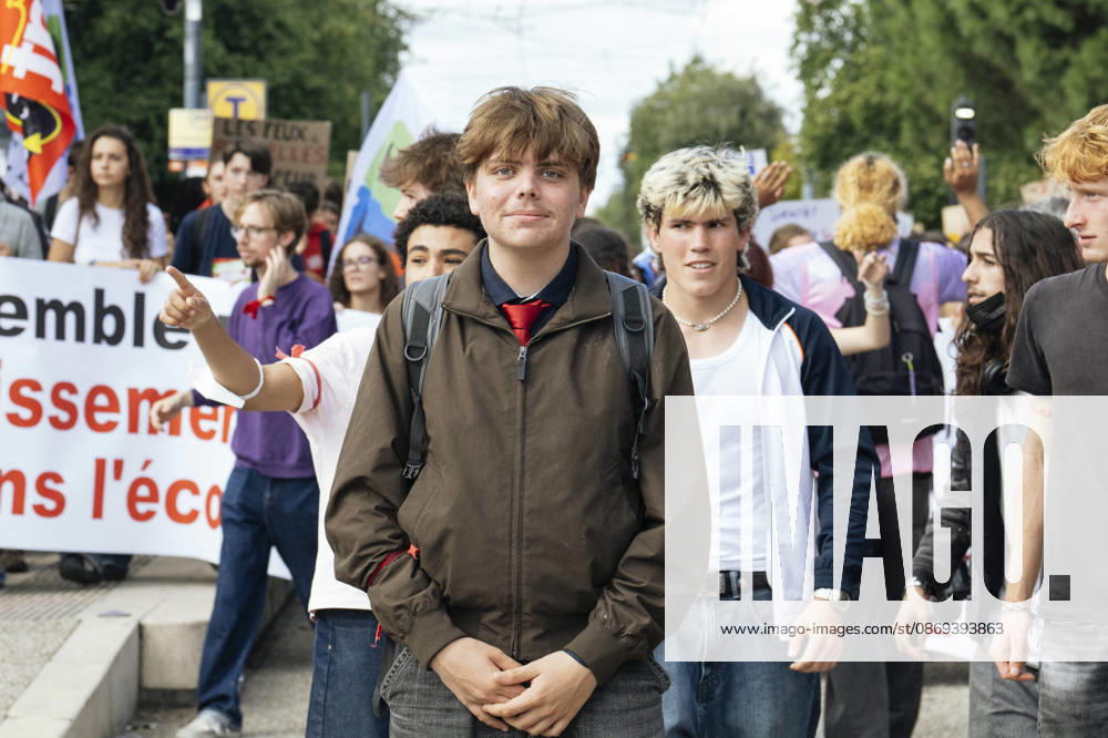 High School Student Mobilisation - Toulouse Bastien from the USL (Union syndicale lycéenne) student union. Act V of the secondary school and university students protests. Young people and the world of work are continuing their joint mobilisation and demands for adequate resources for education, better study conditions, an end to student precariousness, and access to housing. France, Toulouse, 13 October 2026. Photo by Patricia Huchot-Boissier AbacaPress.com. TOULOUSE OCCITANIE France