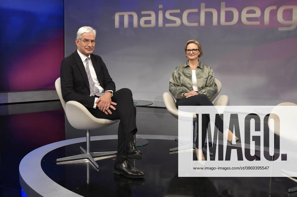 Mathias Middelberg und Franziska Brantner in der ARD-Talkshow maischberger im Studio Berlin Adlershof. Berlin