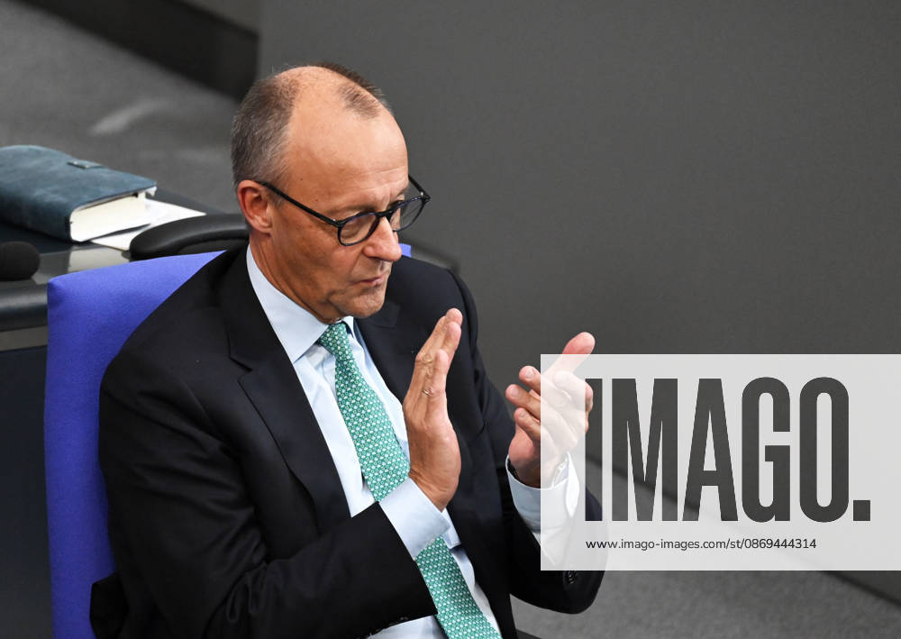 German Chancellor Friedrich Merz delivers government statement in Berlin ahead of EU Summit BERLIN, GERMANY – OCTOBER 14: German Chancellor Friedrich Merz delivers a government statement ahead of the upcoming meeting of the European Council in the Bundestag in Berlin, Germany, on October 14, 2026. Volodymyr Sindieiev Anadolu Berlin Germany. Editorial use only. Please get in touch for any other usage.