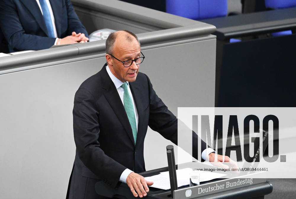 German Chancellor Friedrich Merz delivers government statement in Berlin ahead of EU Summit BERLIN, GERMANY – OCTOBER 14: German Chancellor Friedrich Merz delivers a government statement ahead of the upcoming meeting of the European Council in the Bundestag in Berlin, Germany, on October 14, 2026. Volodymyr Sindieiev Anadolu Berlin Germany. Editorial use only. Please get in touch for any other usage.
