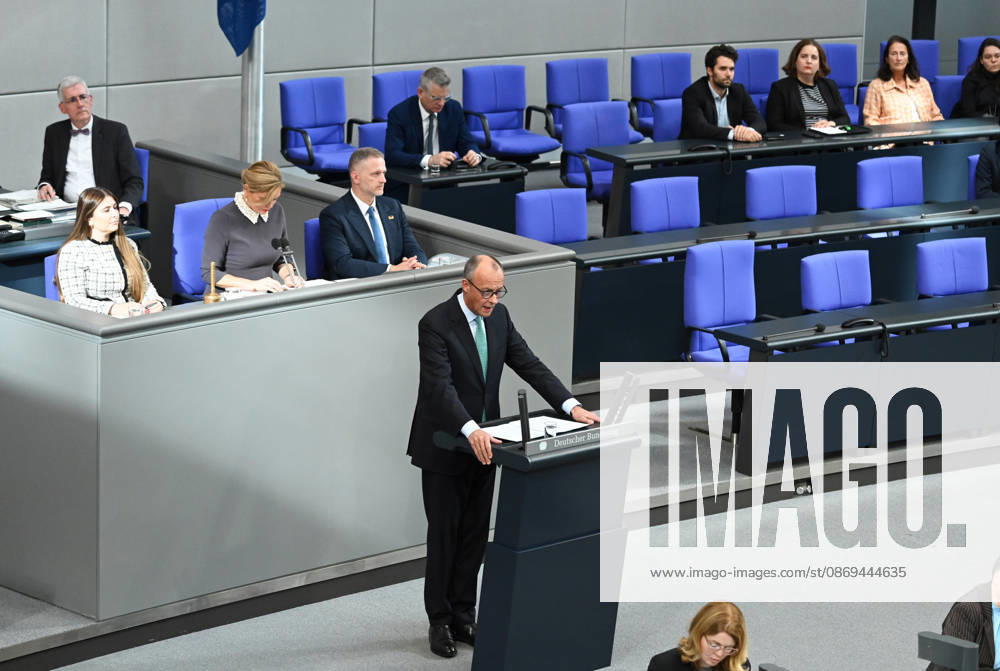 German Chancellor Friedrich Merz delivers government statement in Berlin ahead of EU Summit BERLIN, GERMANY – OCTOBER 14: German Chancellor Friedrich Merz delivers a government statement ahead of the upcoming meeting of the European Council in the Bundestag in Berlin, Germany, on October 14, 2026. Volodymyr Sindieiev Anadolu Berlin Germany. Editorial use only. Please get in touch for any other usage.