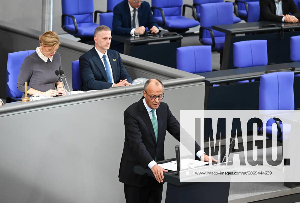 German Chancellor Friedrich Merz delivers government statement in Berlin ahead of EU Summit BERLIN, GERMANY – OCTOBER 14: German Chancellor Friedrich Merz delivers a government statement ahead of the upcoming meeting of the European Council in the Bundestag in Berlin, Germany, on October 14, 2026. Volodymyr Sindieiev Anadolu Berlin Germany. Editorial use only. Please get in touch for any other usage.