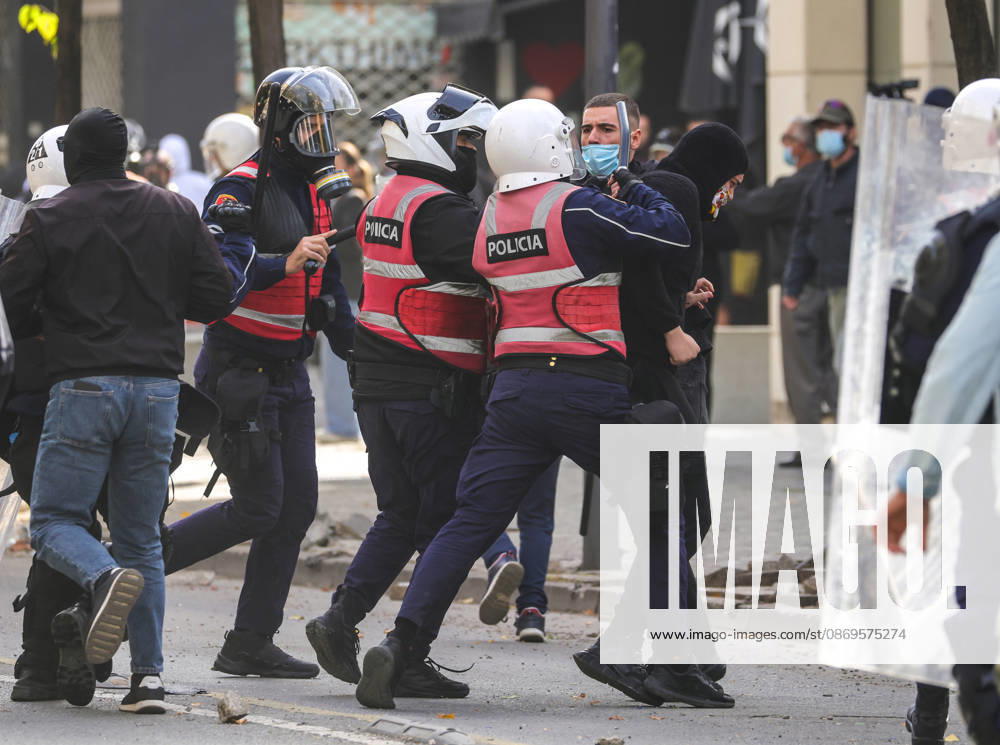 Violent protest of Students in Tirana, Albania Police arrest a student in front of Education Ministry in Tirana, Albania, on October 15, 2026. Students are in the third day of their protest calling for better education conditions and the resignation of Prime Minister Edi Rama. Tirana Albania
