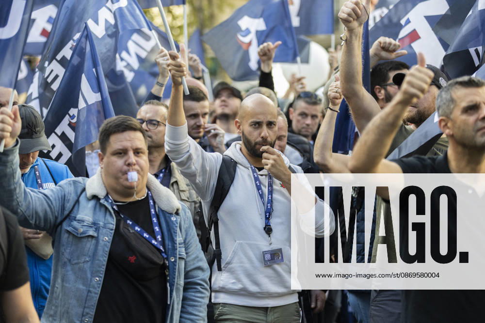 Police Officers Protest - Paris Several thousand police officers from the UN1TE police union demonstrated in Paris on October 15, 2026 to protest against their working conditions. Photos by Jérémy Paoloni ABACAPRESS.COM Paris France