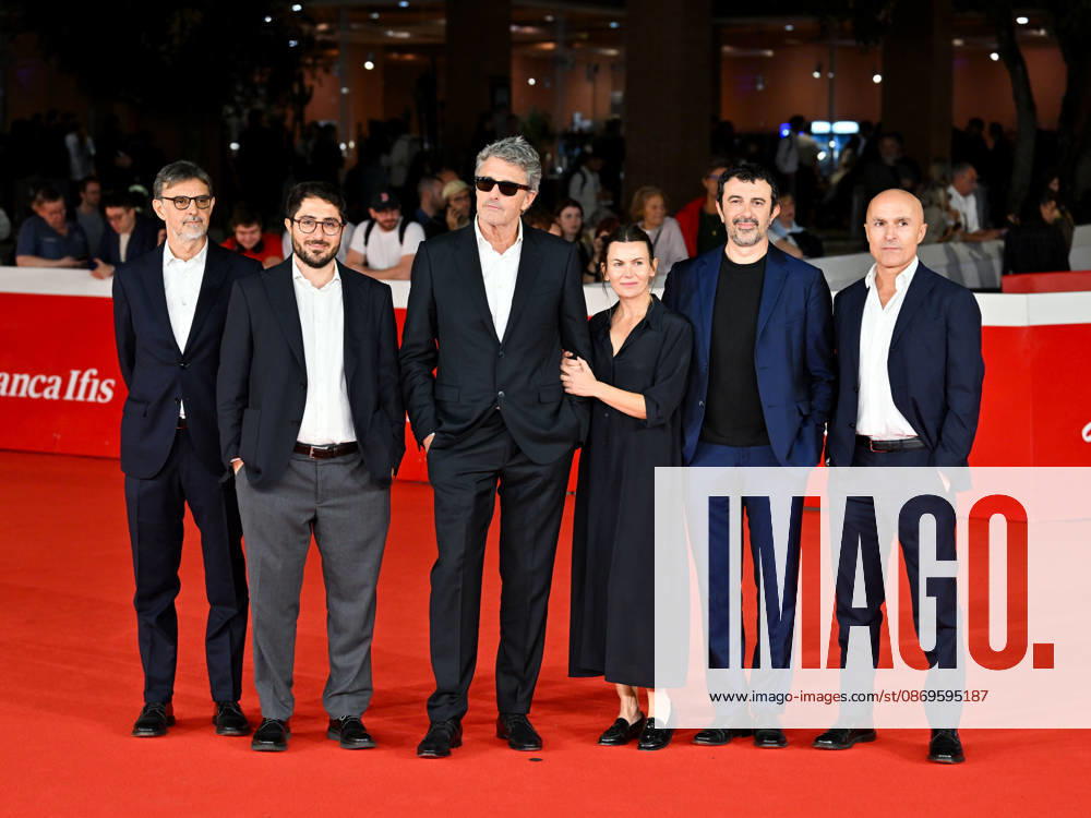 IPA89726131 - Rome, 2026 Film Festival Night 3 Red Carpet for the film Fatherland. Pictured: Mario Gianani, a guest, Paweł Pawlikowski, Lorenzo Gangarossa, a guest, and Lorenzo Mieli