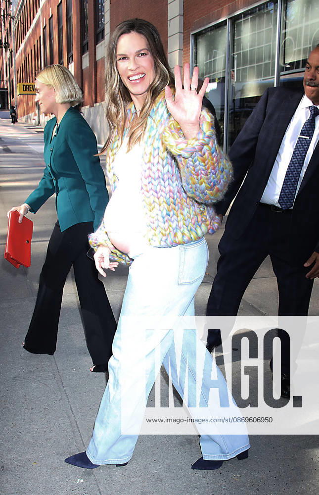 NEW YORK, NY- OCTOBER 15: Hilary Swank seen at The Drew Barrymore Show on October 15, 2026 in New York City.