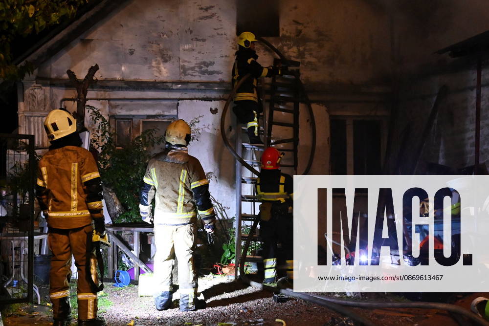 Russian Drone Attack On Kyiv, Ukraine Firefighters work at the scene of a fire at a private residential house in the Shevchenkivskyi district in Kyiv, Ukraine, on October 15, 2026, following the explosion of a jet-powered drone launched by Russia. Kyiv Ukraine