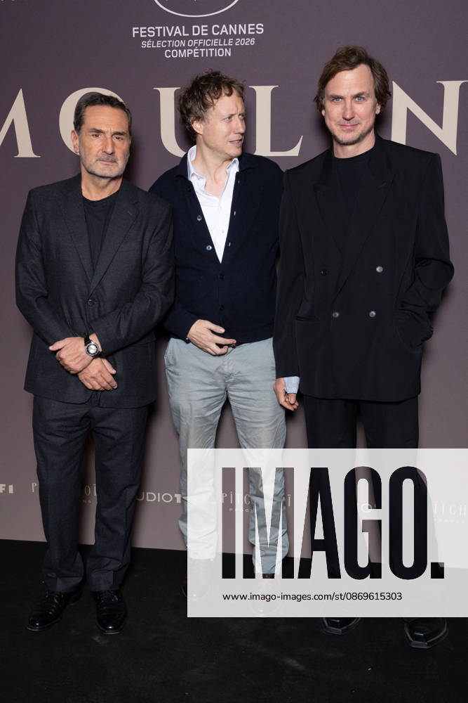 Moulin Paris Film Premiere Gilles Lellouche, László Nemes, Lars Eidinger attends Moulin Paris Film Premiere at Max Linder on October 15, 2026 in Paris, France. Photo by Nasser Berzane ABACAPRESS.COM Paris France