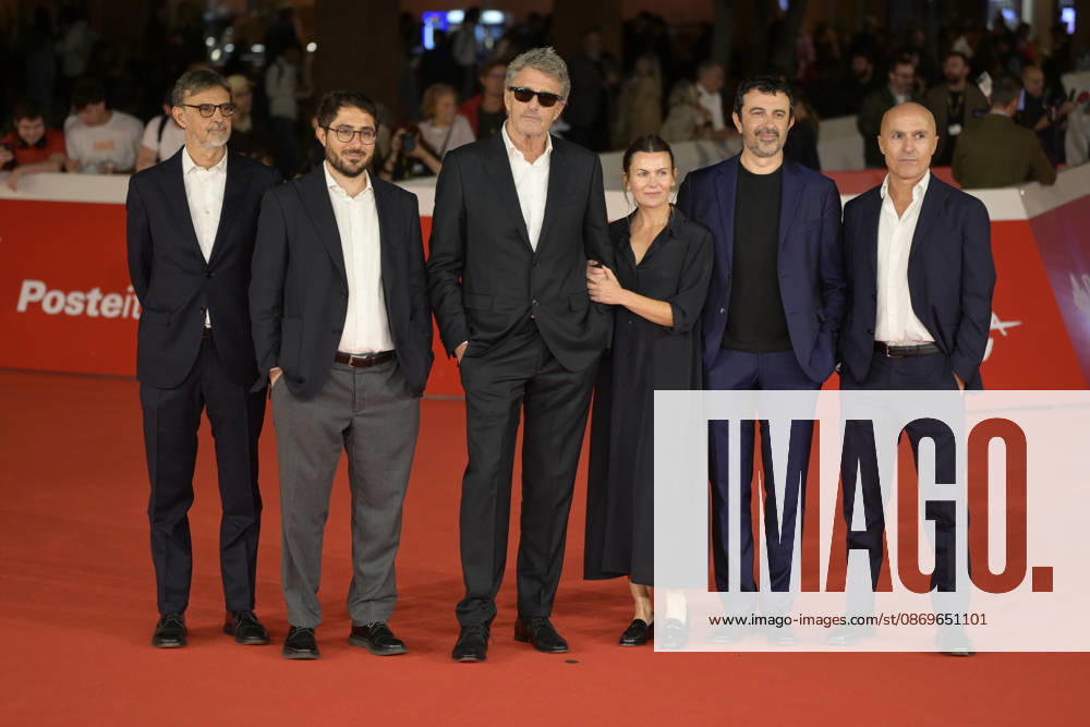 (L-R) Mario Gianani, a guest, Pawe? Pawlikowski, Lorenzo Gangarossa, a guest and Lorenzo Mieli attend the red carpet for the film Fatherland at the 2026 Rome Film Fest, held at the Auditorium Parco della Musica. Rome Italy - ZUMAs197 20261015_aaa_s197_772