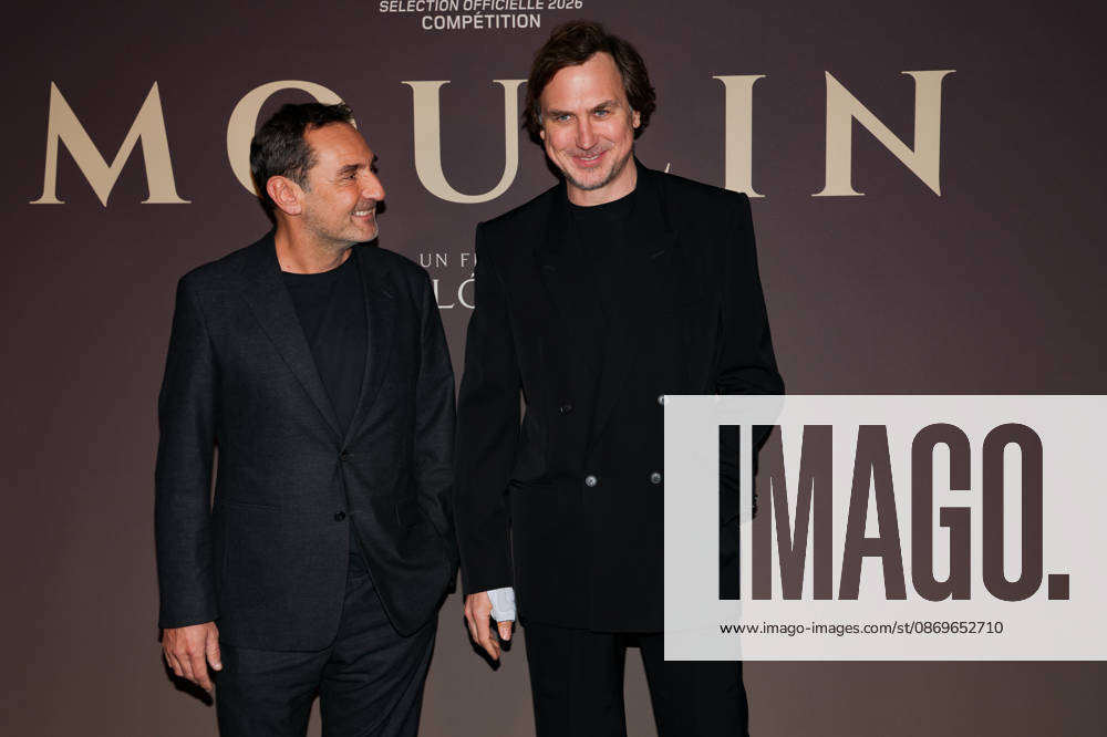 Gilles Lellouche and Lars Eidinger attend the Moulin Paris premiere on October 15, 2026, in Paris 460498, October 15, 2026, Paris, France