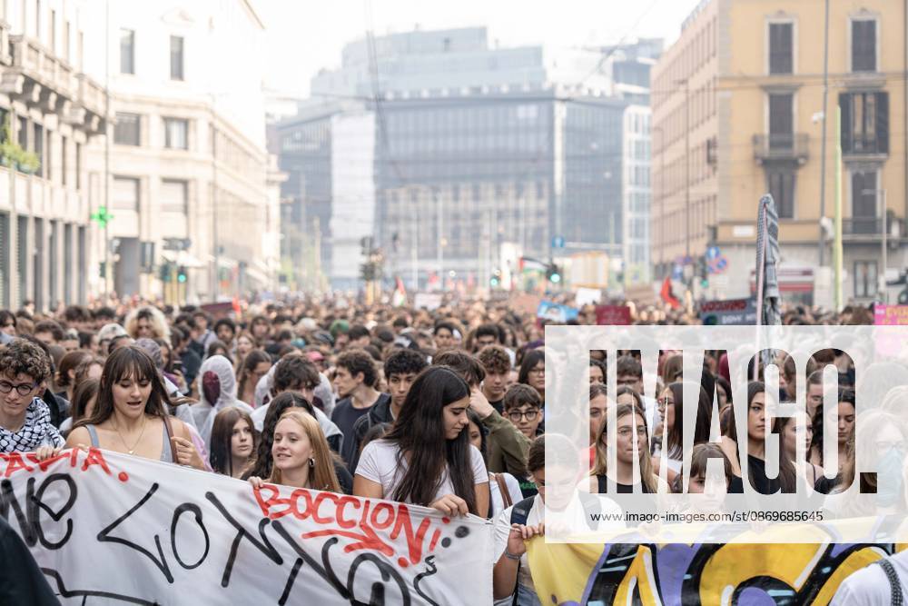 IPA89759929 - Milan, October 16, 26, Largo Cairoli, No One Is a Stranger Student Strike