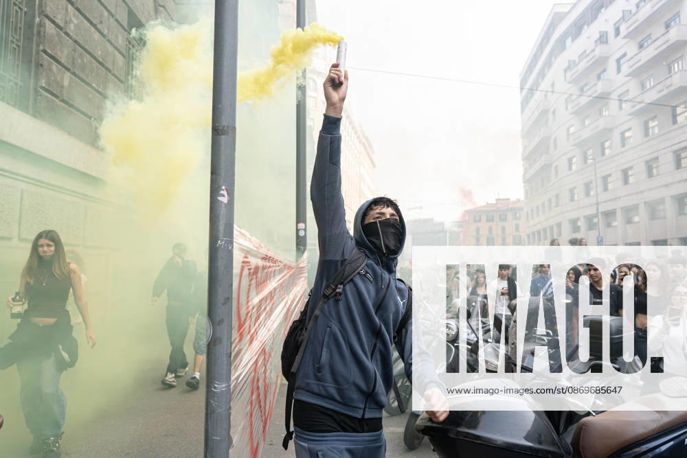IPA89759934 - Milan, October 16, 26, Largo Cairoli, No One Is a Stranger Student Strike