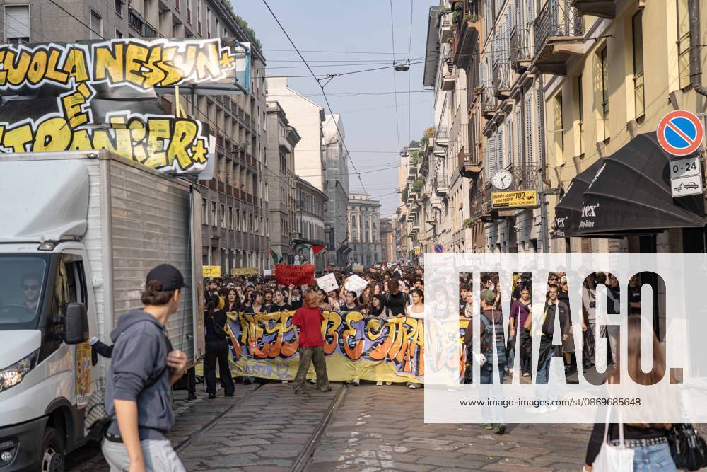 IPA89759937 - Milan, October 16, 26, Largo Cairoli, No One Is a Stranger Student Strike