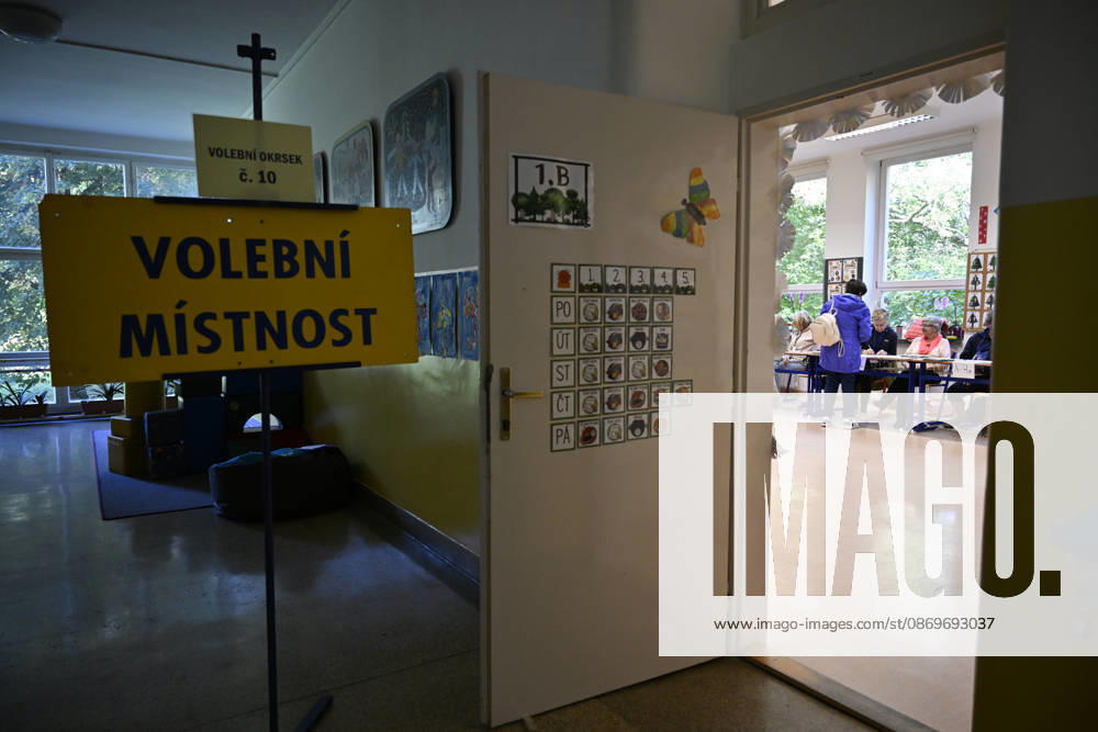 A voter arrives to cast her vote in the second round of the Senate elections in Zlin, Zlin Region, Czech republic on October 16, 2026. (CTKxPhoto DaliborxGluck) CTKPhotoP2026101605490 CTKPhotoP2026101605490
