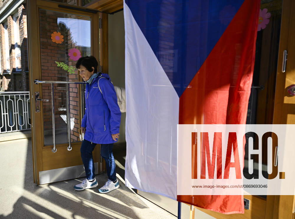 A voter leaves a polling place after casting her vote in the second round of the Senate elections in Zlin, Zlin Region, Czech republic on October 16, 2026. (CTKxPhoto DaliborxGluck) CTKPhotoP2026101605493 CTKPhotoP2026101605493