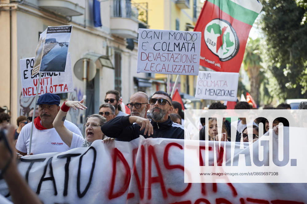 March for a climate strike in Naples NAPLES, ITALY - OCTOBER 16: People march for a climate strike to protest against governmental inaction towards global warming and climate change, part of demonstrations being held worldwide in a movement dubbed Fridays for Future inspired by the Swedish climate activist Greta Thunberg and to call for the regeneration of the Bagnoli neighbourhood, which will host the America’s Cup next year in Naples, on October 16, 2026. Eliano Imperato Anadolu Naples Italy. Editorial use only. Please get in touch for any other usage.