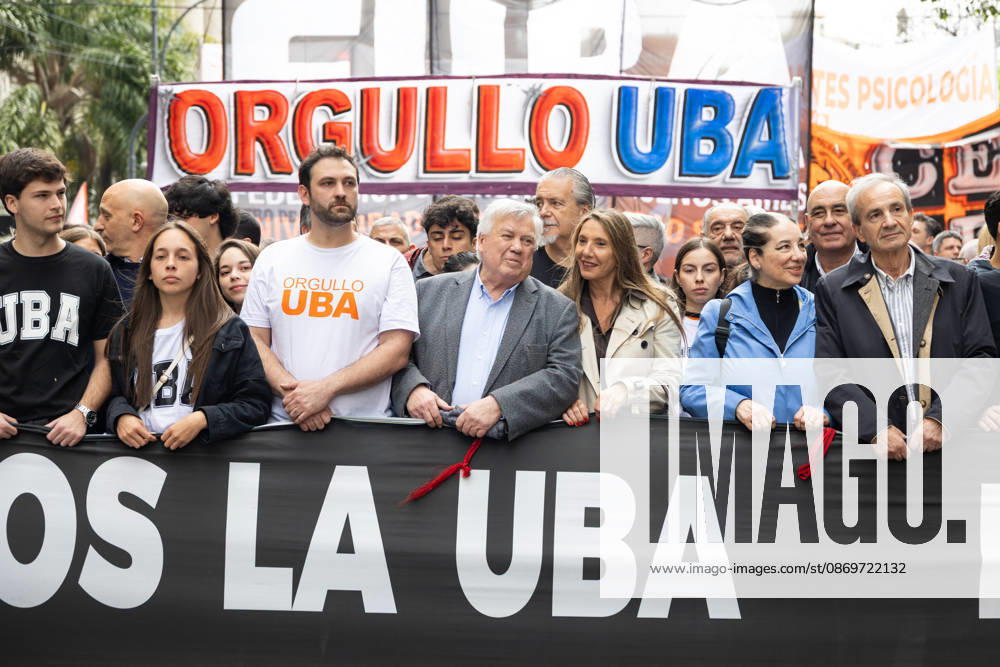 Teachers pose for the camera before marching towards Argentinaâ€⠢s National Congress to demand compliance with the University Budget Law. Buenos Aires Argentina - ZUMAp265 20261016_zip_p265_033