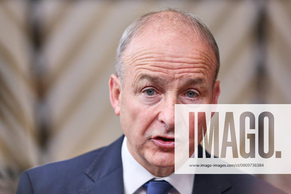 Brüssel, Belgien, 16.10.2026: Europa-Gebäude: EU-Gipfel: Micheál Martin, Regierungschef von Irland