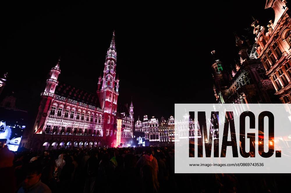 Grand place pictured during the Angele Instinct Release Party , a surprise party organized by the Brussels singer to celebrate the release of her album Instinct at the Grote Markt Grand Place, in Brussels, Friday 16 October 2026. EMILExWINDAL 190036429