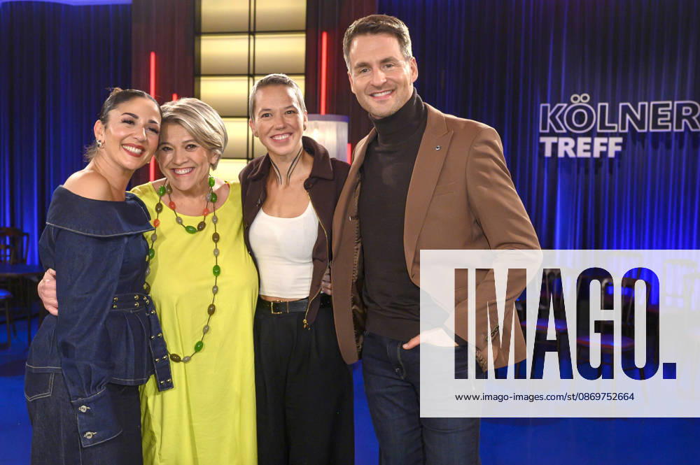 Tülin Sezgin, Lea Linster, Stefanie Heinzmann und Alexander Klaws. bei der Aufzeichnung der WDR-Talkshow Kölner Treff im WDR Studio BS 3. Köln