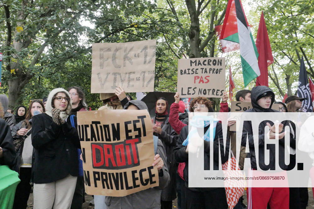 Berlin - Deutschland. Solidarität mit den Schüler:innen in Frankreich am Kleistpark.