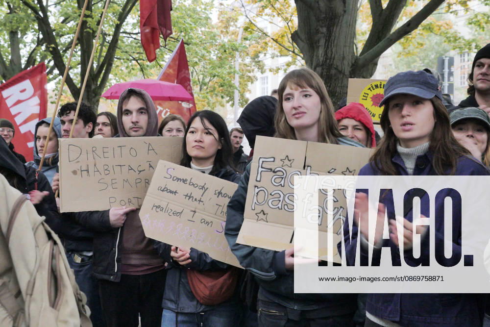 Berlin - Deutschland. Solidarität mit den Schüler:innen in Frankreich am Kleistpark.