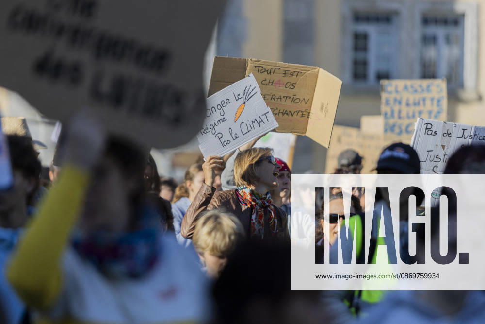 High Cost of Living Protest - Gap Demonstrators carry handwritten signs during the march in Gap, France, on October 17, 2026. The visible wording is partly obscured or too distant to transcribe reliably. Photo by Thibaut Durand ABACAPRESS.COM Gap Provence-Alpes-Cote d Azur France