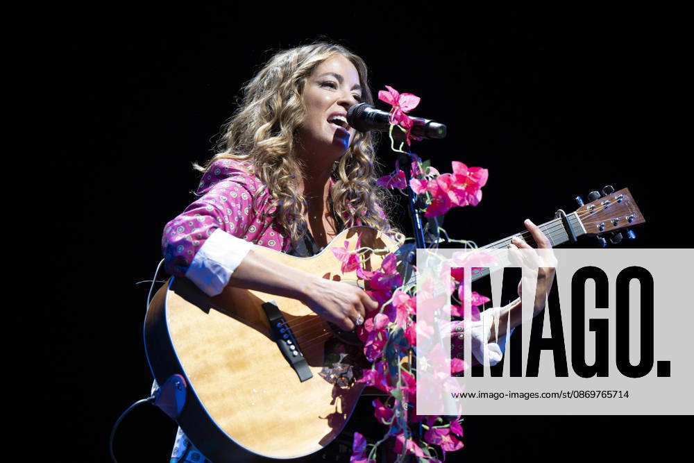 Singer Sofía Ellar performs during a concert at the Plaza de Espana in Madrid. Madrid Spain - ZUMAs197 20261017_aaa_s197_118