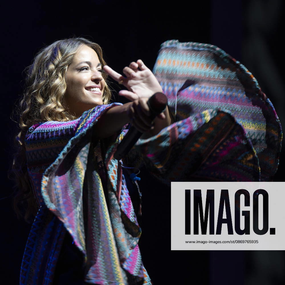 Singer Sofia Ellar performs during a concert at the Plaza de Espana in Madrid. Madrid Spain - ZUMAs197 20261017_aaa_s197_155