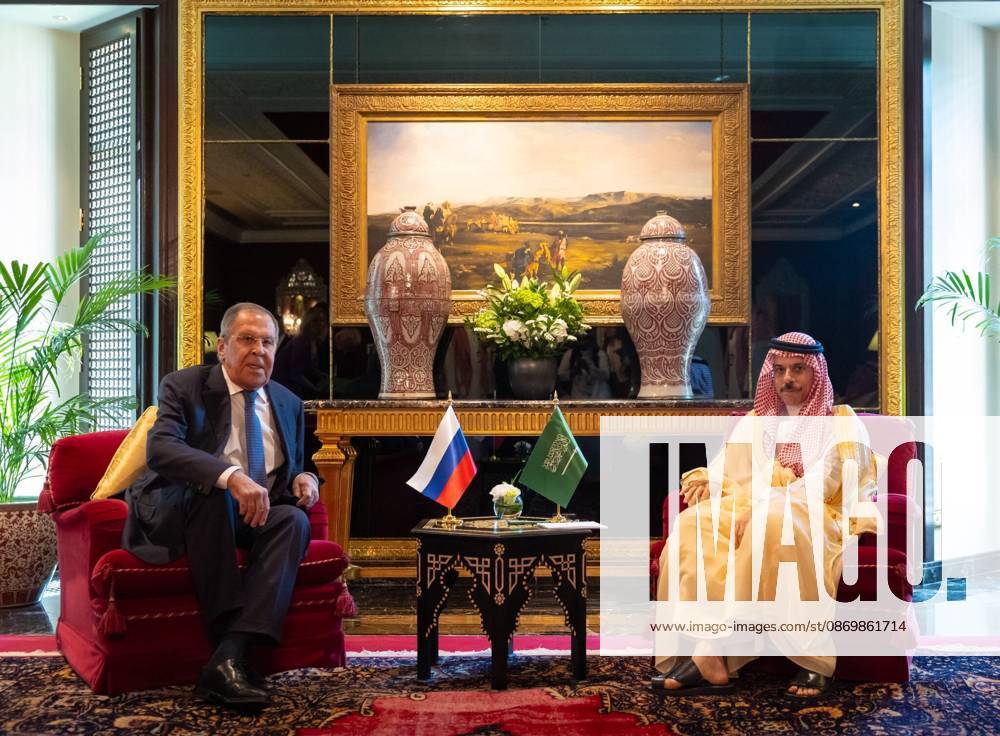 Sergey Lavrov - Faisal bin Farhan Al Saud meeting in Bahrain MANAMA, BAHRAIN - OCTOBER 18: (---- MANDATORY CREDIT - SAUDI ARABIA FOREIGN MINISTRY HANDOUT - NO MARKETING NO ADVERTISING CAMPAIGNS - DISTRIBUTED AS A SERVICE TO CLIENTS----) Russian Foreign Minister Sergey Lavrov and Saudi Foreign Minister Prince Faisal bin Farhan Al Saud meet during the 9th Joint Ministerial Meeting of the Russia-Gulf Cooperation Council (GCC) Strategic Dialogue in Manama, Bahrain on October 18, 2026. Saudi Arabia Foreign Ministry Anadolu Manama Bahrain. Editorial use only. Please get in touch for any other usage.