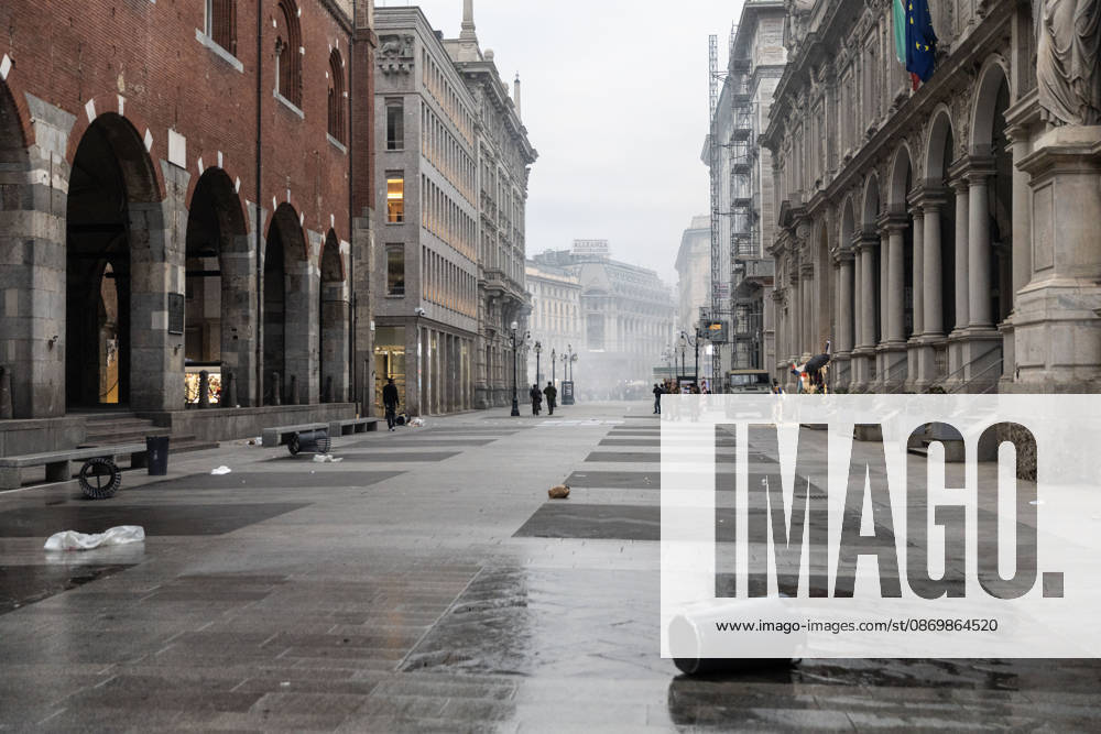IPA89867571 - Milan, October 18, 2026: More Clashes and Looting in Downtown Milan in the Wake of the Protest