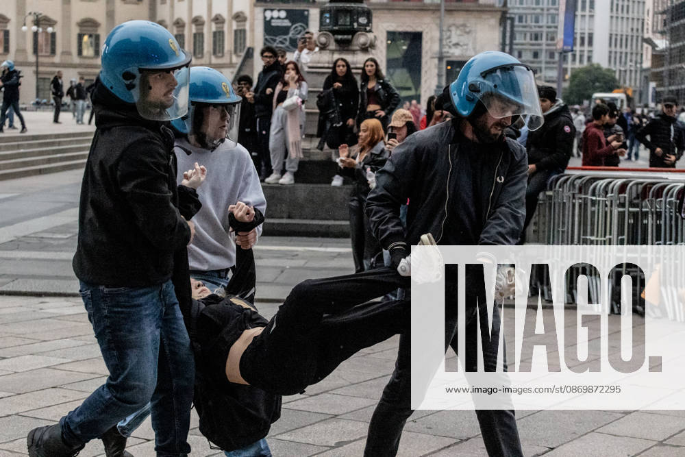 Police detain 160 as unrest continues for second day in Milan MILAN, ITALY - OCTOBER 18: Police carry out numerous detentions and arrests as protesters, including many young demonstrators, flee from law enforcement during urban unrest following demonstrations against the high cost of living in Milan, Italy, on October 18, 2026. Damage to shops and public property was reported across the city amid the clashes. Andrea Carrubba Anadolu Milan Italy. Editorial use only. Please get in touch for any other usage.
