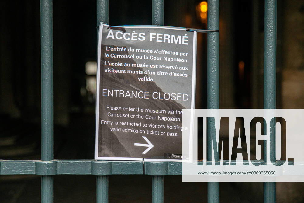 Blockade of The Louvre Museum by Students - Paris Protesters block the entrances to the Louvre Museum to express their support for a nationwide high school student protest movement and denounce what they describe as police repression in Paris, France, on October 19, 2026. Photo by Denis Prezat ABACAPRESS.COM Paris France