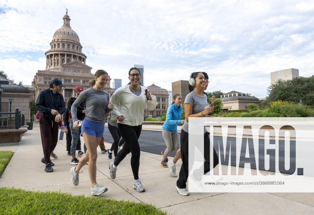 Students and others from the University of Texas take off from the Texas Capitol in downtown Austin to be among the first in line for the start of early voting Monday, October 19, 2026 in Texas. Texas is the battleground for many crucial mid-term November races including the Senate races between Democrat Talarico and Republican Paxton. Austin USA - ZUMAd150 20261019_znp_d150_001