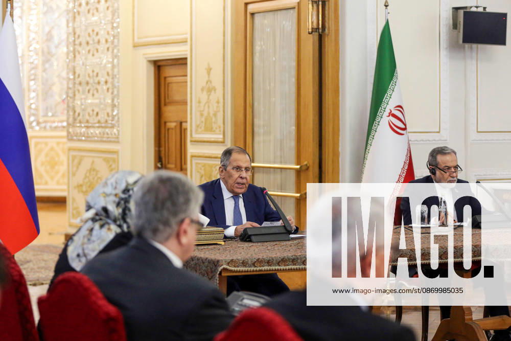 Russian Foreign Minister Sergey Lavrov meets Iranian counterpart Abbas Araghchi in Tehran TEHRAN, IRAN - OCTOBER 19: Russian Foreign Minister Sergey Lavrov and Iranian Foreign Minister Abbas Araghchi hold a joint press conference at the Ministry of Foreign Affairs building in Tehran, Iran, on October 19, 2026. Fatemeh Bahrami Anadolu Tehran Iran. Editorial use only. Please get in touch for any other usage.