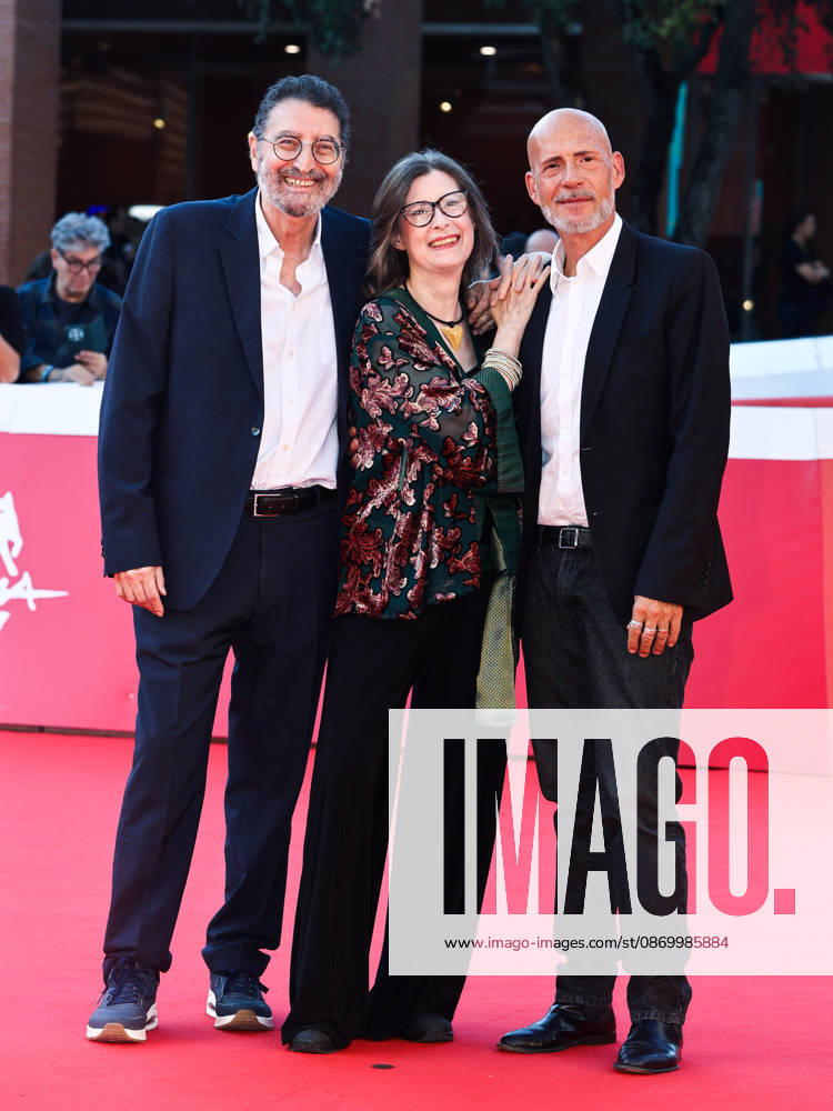 IPA89918728 - Rome, 2026 Film Festival - Night 7 - Red Carpet for the Film *WAITING FOR MR. HYDE* Pictured: Donatella Romani, Roberto Amato, Gian Marco Tognazzi