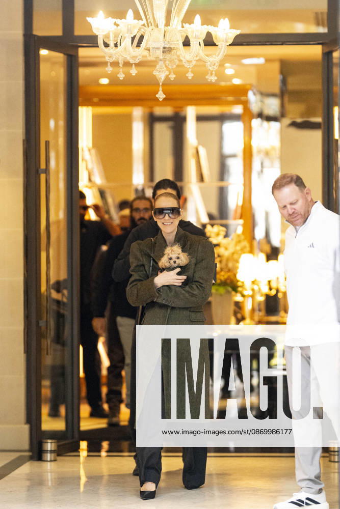 Céline Dion, accompanied by her sons Eddy and Nelson Angelil, leaves the Royal Monceau hotel for La Plenitude Arena in Paris after 16 concerts over five weeks in front of nearly 500,000 people, on October 19, 2026. Holding her dog, Madison, in her arms, the Canadian singer waved one last time to her fans gathered in front of the hotel. She will return to the Paris La Défense Arena for 10 special concerts from May 8 to 29, 2027. Pierre Perusseau Bestimage Céline Dion, accompanied by her sons Eddy and Nelson Angelil, leaves the Royal Monceau luxury hotel in Paris on October 19, 2026, following 16 concerts over five weeks performed before nearly 500,000 people. Holding her dog, Madison, in her arms, the Canadian singer waved one last time to