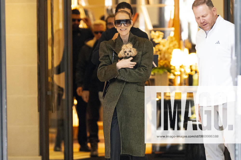 Céline Dion, accompanied by her sons Eddy and Nelson Angelil, leaves the Royal Monceau hotel for La Plenitude Arena in Paris after 16 concerts over five weeks in front of nearly 500,000 people, on October 19, 2026. Holding her dog, Madison, in her arms, the Canadian singer waved one last time to her fans gathered in front of the hotel. She will return to the Paris La Défense Arena for 10 special concerts from May 8 to 29, 2027. Pierre Perusseau Bestimage Céline Dion, accompanied by her sons Eddy and Nelson Angelil, leaves the Royal Monceau luxury hotel in Paris on October 19, 2026, following 16 concerts over five weeks performed before nearly 500,000 people. Holding her dog, Madison, in her arms, the Canadian singer waved one last time to
