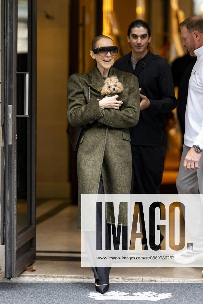 Céline Dion, accompanied by her sons Eddy and Nelson Angelil, leaves the Royal Monceau hotel for La Plenitude Arena in Paris after 16 concerts over five weeks in front of nearly 500,000 people, on October 19, 2026. Holding her dog, Madison, in her arms, the Canadian singer waved one last time to her fans gathered in front of the hotel. She will return to the Paris La Défense Arena for 10 special concerts from May 8 to 29, 2027. Pierre Perusseau Bestimage Céline Dion, accompanied by her sons Eddy and Nelson Angelil, leaves the Royal Monceau luxury hotel in Paris on October 19, 2026, following 16 concerts over five weeks performed before nearly 500,000 people. Holding her dog, Madison, in her arms, the Canadian singer waved one last time to