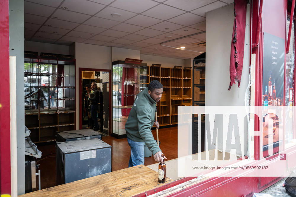 Shops Looted After the October 17th Demonstration - Paris AJ This photo shows the Nicolas at the Rue du Chateau d’eau store after it has been looted, ransacked, and vandalized on October 19, 2026 two days after riots and looting occurred (pillage) on the sidelines of nationwide cost-of-living demonstrations. Photo by Alexis Jumeau ABACAPRESS.COM Paris France