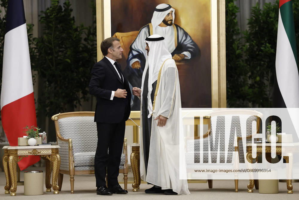 President Macron Visit To Middle East - Abu Dhabi French President Emmanuel Macron attends a meeting with Sheikh Mohamed bin Zayed Al Nahyan, President of the United Arab Emirates (UAE), at Qasr Al Watan presidential palace in Abu Dhabi, United Arab Emirates, October 19, 2026. Photo by Benoit Tessier Pool ABACAPRESS.COM Abu Dhabi United Arab Emirates