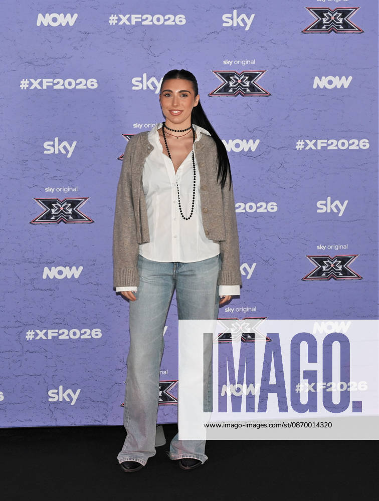 IPA89927867 - Milan, Italy: X Factor 2026 photocall featuring the 12 official contestants JAKE LA FURIA S TEAM In the photo: Veronica (Veronica Bruganelli)