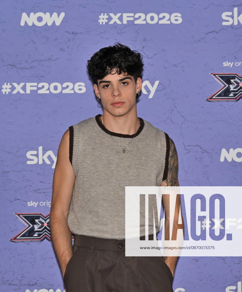 IPA89928075 - Milan, Italy: X Factor 2026 photocall featuring the 12 official contestants PAOLA IEZZI S TEAM In the photo: Manul (Manuel Gargano)