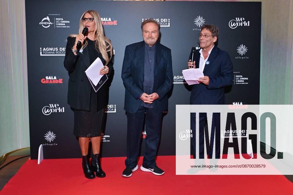 IPA89934656 - Rome: Allegrio Roma. Charity Event for WeWorld. Pictured: Tiziana Rocca, Franco Nero, Flavio Natalia