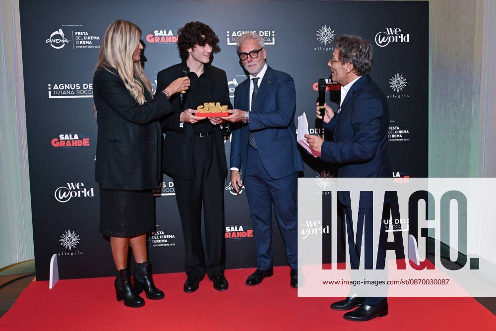 IPA89934737 - Rome: Allegrio Roma. Charity Event for WeWorld. Pictured: Tiziana Rocca, Nicolas Maupas, Federico Mollicone, Flavio Natalia