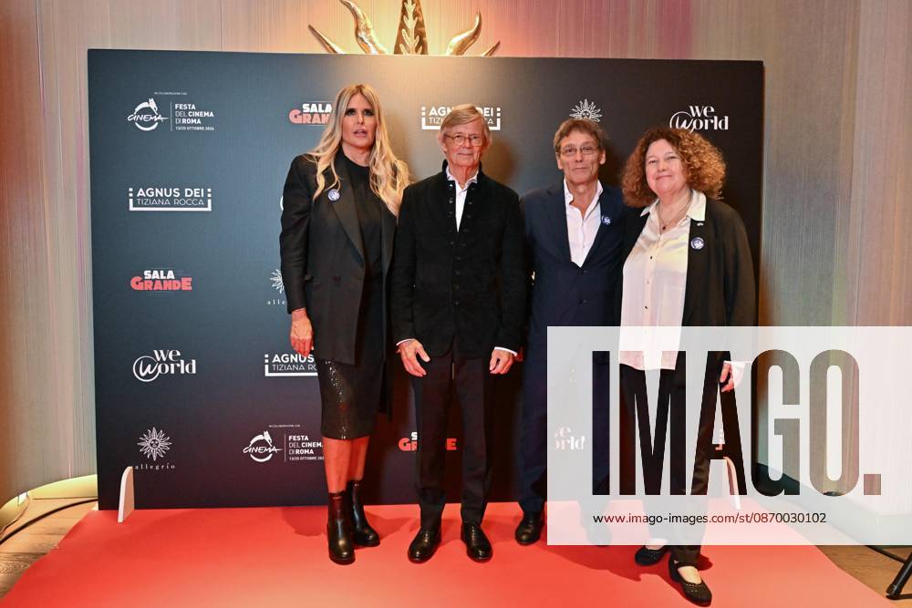 IPA89934789 - Rome: Allegrio Roma. Charity Event for WeWorld. Pictured: Tiziana Rocca, Bille August, Flavio Natalia
