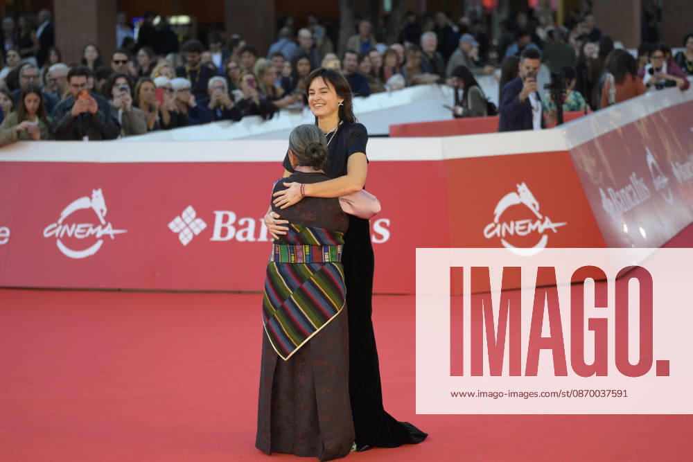 Kunzom Thakuri (l) and Kasia Smutniak (r) attend the red carpet for the film Mustang at the 2026 Rome Film Fest, held at the Auditorium Parco della Musica. Rome Italy - ZUMAs197 20261019_aaa_s197_382